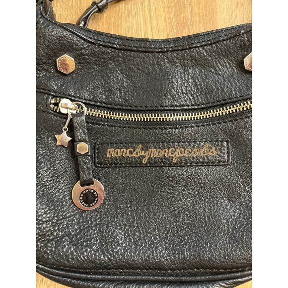 Marc by Marc Jacobs Vintage Black Pebbled Leather Small Shoulder Bag 90s Y2K - Picture 2 of 13
